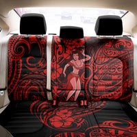 Hawaii Hula Girl Back Car Seat Cover Hibiscus Hawaii Tribal Tattoo Red Version LT01 - Polynesian Pride