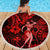 Hawaii Hula Girl Beach Blanket Hibiscus Hawaii Tribal Tattoo Red Version LT01 - Wonder Print Shop