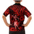 Hawaii Hula Girl Family Matching Mermaid Dress and Hawaiian Shirt Hibiscus Hawaii Tribal Tattoo Red Version LT01 - Polynesian Pride