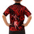 Hawaii Hula Girl Family Matching Off Shoulder Long Sleeve Dress and Hawaiian Shirt Hibiscus Hawaii Tribal Tattoo Red Version LT01 - Polynesian Pride