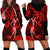 Hawaii Hula Girl Hoodie Dress Hibiscus Hawaii Tribal Tattoo Red Version LT01 - Polynesian Pride