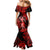 Hawaii Hula Girl Mermaid Dress Hibiscus Hawaii Tribal Tattoo Red Version LT01 - Polynesian Pride