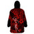 Hawaii Hula Girl Wearable Blanket Hoodie Hibiscus Hawaii Tribal Tattoo Red Version LT01 - Polynesian Pride