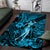 Hawaii Hula Girl Area Rug Hibiscus Hawaii Tribal Tattoo Sky Blue Version LT01 Blue - Polynesian Pride