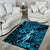 Hawaii Hula Girl Area Rug Hibiscus Hawaii Tribal Tattoo Sky Blue Version LT01 - Polynesian Pride