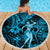 Hawaii Hula Girl Beach Blanket Hibiscus Hawaii Tribal Tattoo Sky Blue Version LT01 - Wonder Print Shop