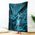 Hawaii Hula Girl Blanket Hibiscus Hawaii Tribal Tattoo Sky Blue Version LT01 Blue - Polynesian Pride