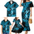 Hawaii Hula Girl Family Matching Mermaid Dress and Hawaiian Shirt Hibiscus Hawaii Tribal Tattoo Sky Blue Version LT01 - Polynesian Pride