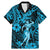 Hawaii Hula Girl Family Matching Mermaid Dress and Hawaiian Shirt Hibiscus Hawaii Tribal Tattoo Sky Blue Version LT01 Dad's Shirt - Short Sleeve Blue - Polynesian Pride