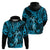 Hawaii Hula Girl Hoodie Hibiscus Hawaii Tribal Tattoo Sky Blue Version LT01 - Polynesian Pride