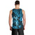 Hawaii Hula Girl Men Tank Top Hibiscus Hawaii Tribal Tattoo Sky Blue Version LT01 - Polynesian Pride