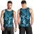 Hawaii Hula Girl Men Tank Top Hibiscus Hawaii Tribal Tattoo Sky Blue Version LT01 - Polynesian Pride