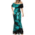 Hawaii Hula Girl Mermaid Dress Hibiscus Hawaii Tribal Tattoo Turquoise Version LT01 - Polynesian Pride