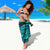 Hawaii Hula Girl Sarong Hibiscus Hawaii Tribal Tattoo Turquoise Version LT01 - Polynesian Pride