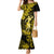 Hawaii Hula Girl Family Matching Mermaid Dress and Hawaiian Shirt Hibiscus Hawaii Tribal Tattoo Yellow Version LT01 Mom's Dress Yellow - Polynesian Pride