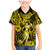 Hawaii Hula Girl Family Matching Mermaid Dress and Hawaiian Shirt Hibiscus Hawaii Tribal Tattoo Yellow Version LT01 Son's Shirt Yellow - Polynesian Pride