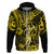 Hawaii Hula Girl Hoodie Hibiscus Hawaii Tribal Tattoo Yellow Version LT01 Zip Hoodie Yellow - Polynesian Pride