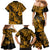 Hawaii Pineapple Family Matching Mermaid Dress and Hawaiian Shirt Paradise Flowers Pacific With Gold Polynesian Tribal LT01 - Polynesian Pride