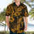 Hawaii Pineapple Hawaiian Shirt Paradise Flowers Pacific With Gold Polynesian Tribal LT01 - Polynesian Pride