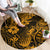 Hawaii Pineapple Round Carpet Paradise Flowers Pacific With Gold Polynesian Tribal LT01 - Polynesian Pride