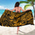 Hawaii Pineapple Sarong Paradise Flowers Pacific With Gold Polynesian Tribal LT01 - Polynesian Pride