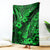 Hawaii Pineapple Blanket Paradise Flowers Pacific With Green Polynesian Tribal LT01 Green - Polynesian Pride