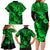 Hawaii Pineapple Family Matching Long Sleeve Bodycon Dress and Hawaiian Shirt Paradise Flowers Pacific With Green Polynesian Tribal LT01 - Polynesian Pride