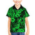 Hawaii Pineapple Family Matching Mermaid Dress and Hawaiian Shirt Paradise Flowers Pacific With Green Polynesian Tribal LT01 Son's Shirt Green - Polynesian Pride