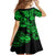 Hawaii Pineapple Family Matching Short Sleeve Bodycon Dress and Hawaiian Shirt Paradise Flowers Pacific With Green Polynesian Tribal LT01 - Polynesian Pride