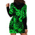 Hawaii Pineapple Hoodie Dress Paradise Flowers Pacific With Green Polynesian Tribal LT01 - Polynesian Pride