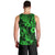 Hawaii Pineapple Men Tank Top Paradise Flowers Pacific With Green Polynesian Tribal LT01 - Polynesian Pride