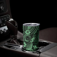 Hawaii Pineapple Tumbler Cup Paradise Flowers Pacific With Green Polynesian Tribal LT01 - Polynesian Pride