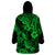 Hawaii Pineapple Wearable Blanket Hoodie Paradise Flowers Pacific With Green Polynesian Tribal LT01 - Polynesian Pride