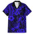 Hawaii Pineapple Family Matching Short Sleeve Bodycon Dress and Hawaiian Shirt Paradise Flowers Pacific With Navy Blue Polynesian Tribal LT01 Dad's Shirt - Short Sleeve Blue - Polynesian Pride