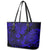 Hawaii Pineapple Leather Tote Bag Paradise Flowers Pacific With Navy Blue Polynesian Tribal LT01 - Polynesian Pride