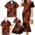 Hawaii Pineapple Family Matching Mermaid Dress and Hawaiian Shirt Paradise Flowers Pacific With Orange Polynesian Tribal LT01 - Polynesian Pride