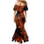 Hawaii Pineapple Mermaid Dress Paradise Flowers Pacific With Orange Polynesian Tribal LT01 - Polynesian Pride