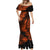 Hawaii Pineapple Mermaid Dress Paradise Flowers Pacific With Orange Polynesian Tribal LT01 - Polynesian Pride