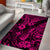 Hawaii Pineapple Area Rug Paradise Flowers Pacific With Pink Polynesian Tribal LT01 - Polynesian Pride