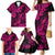 Hawaii Pineapple Family Matching Mermaid Dress and Hawaiian Shirt Paradise Flowers Pacific With Pink Polynesian Tribal LT01 - Polynesian Pride