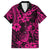 Hawaii Pineapple Family Matching Puletasi Dress and Hawaiian Shirt Paradise Flowers Pacific With Pink Polynesian Tribal LT01 Dad's Shirt - Short Sleeve Pink - Polynesian Pride