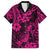 Hawaii Pineapple Family Matching Short Sleeve Bodycon Dress and Hawaiian Shirt Paradise Flowers Pacific With Pink Polynesian Tribal LT01 Dad's Shirt - Short Sleeve Pink - Polynesian Pride