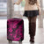 Hawaii Pineapple Luggage Cover Paradise Flowers Pacific With Pink Polynesian Tribal LT01 - Polynesian Pride