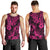 Hawaii Pineapple Men Tank Top Paradise Flowers Pacific With Pink Polynesian Tribal LT01 - Polynesian Pride