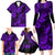 Hawaii Pineapple Family Matching Long Sleeve Bodycon Dress and Hawaiian Shirt Polynesian Pattern Purple Version LT01 - Polynesian Pride