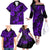 Hawaii Pineapple Family Matching Off Shoulder Long Sleeve Dress and Hawaiian Shirt Polynesian Pattern Purple Version LT01 - Polynesian Pride