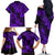 Hawaii Pineapple Family Matching Off Shoulder Long Sleeve Dress and Hawaiian Shirt Polynesian Pattern Purple Version LT01 - Polynesian Pride