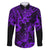 Hawaii Pineapple Family Matching Puletasi Dress and Hawaiian Shirt Polynesian Pattern Purple Version LT01 Dad's Shirt - Long Sleeve Purple - Polynesian Pride