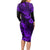 Hawaii Pineapple Long Sleeve Bodycon Dress Polynesian Pattern Purple Version LT01 - Polynesian Pride