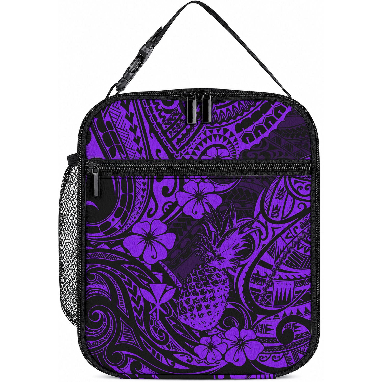 Hawaii Pineapple Lunch Bag Polynesian Pattern Purple Version